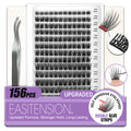EASITENSION 156 PCS Self Adhesive Eyelashes Clusters Kit Lash Clusters DIY Eyelashes Pre Glued No Glue Needed No Remover No residue