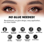 EASITENSION 156 PCS Self Adhesive Eyelashes Clusters Kit Lash Clusters DIY Eyelashes Pre Glued No Glue Needed No Remover No residue
