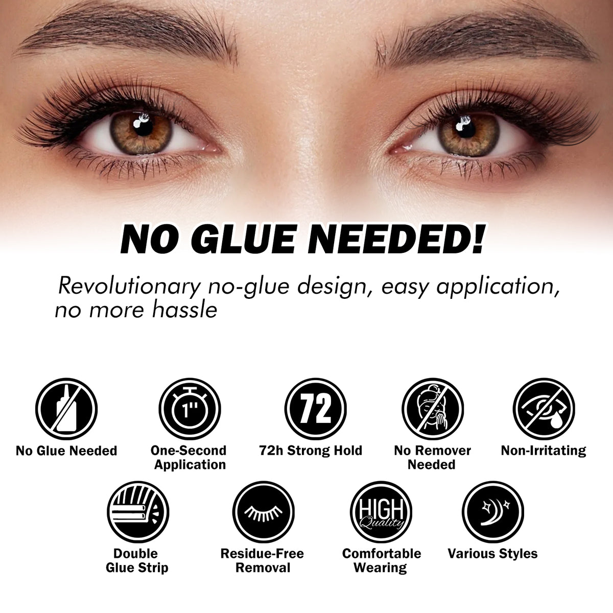 EASITENSION 156 PCS Self Adhesive Eyelashes Clusters Kit Lash Clusters DIY Eyelashes Pre Glued No Glue Needed No Remover No residue