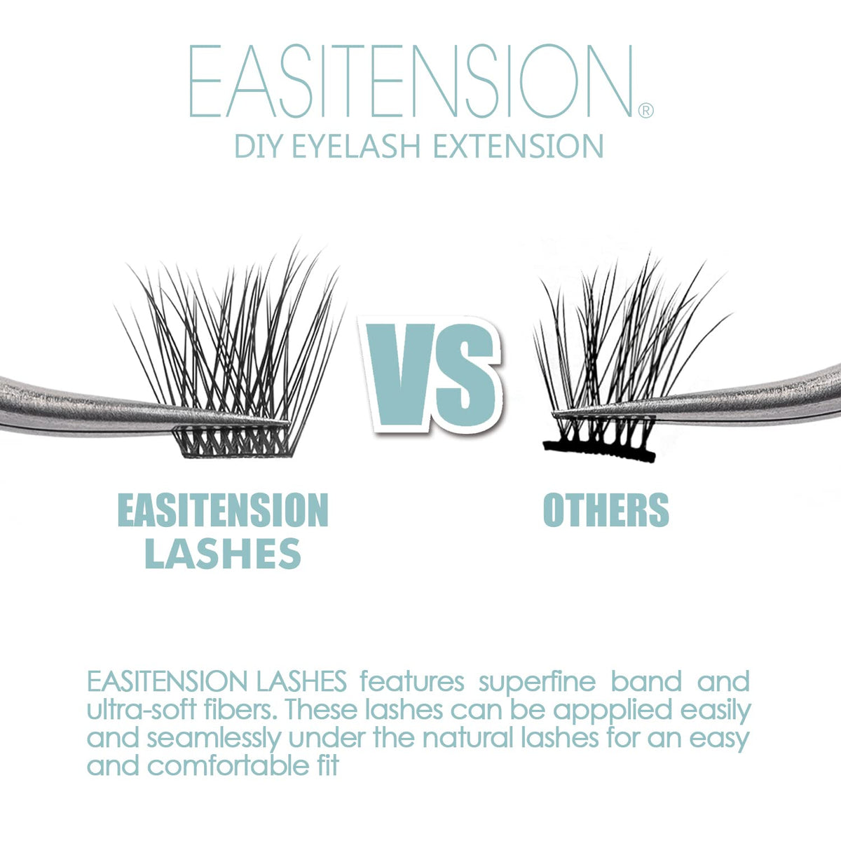 DIY Eyelash Extension, 48 Clusters Volume Lashes Set, Home Eyelash Extension, C curl Lashes Pack