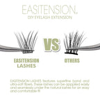 DIY Eyelash Extension, 12 Clusters Volume Lashes Set, Home Eyelash Extension, C curl Lashes Pack