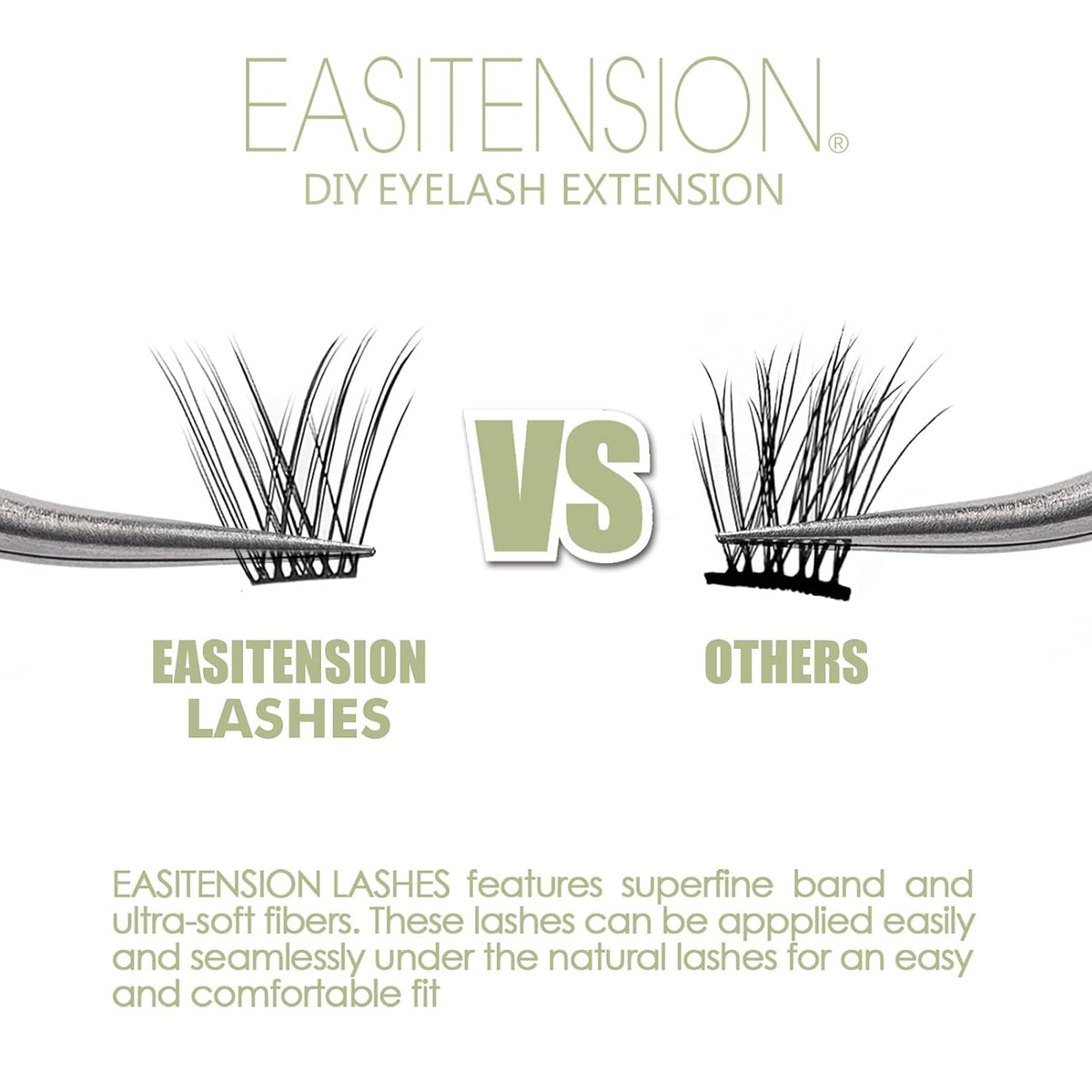 DIY Eyelash Extension, 12 Clusters Volume Lashes Set, Home Eyelash Extension, C curl Lashes Pack