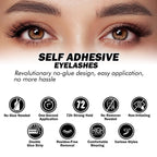 EASITENSION 156 PCS Self Adhesive Eyelashes Clusters Kit Lash Clusters DIY Eyelashes Pre Glued No Glue Needed No Remover No residue