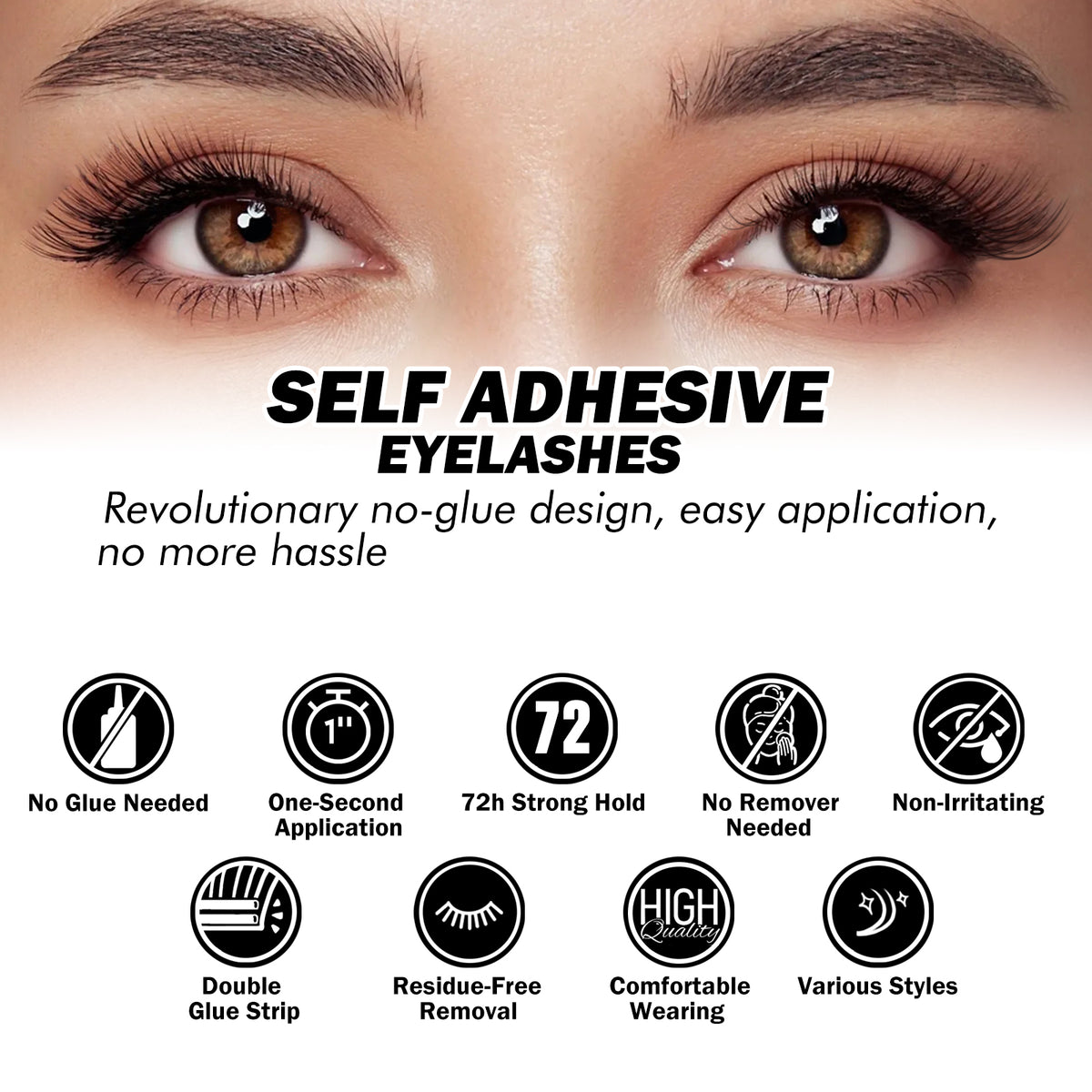 EASITENSION 156 PCS Self Adhesive Eyelashes Clusters Kit Lash Clusters DIY Eyelashes Pre Glued No Glue Needed No Remover No residue