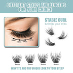 DIY Eyelash Extension, 48 Clusters Volume Lashes Set, Home Eyelash Extension, C curl Lashes Pack