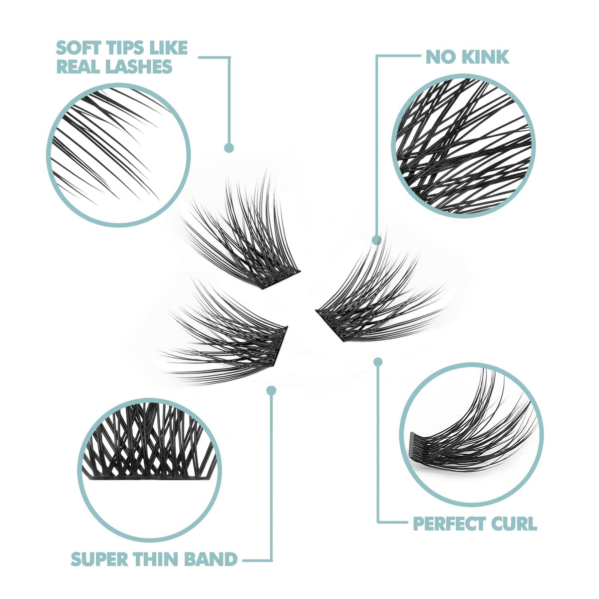 DIY Eyelash Extension, 48 Clusters Volume Lashes Set, Home Eyelash Extension, C curl Lashes Pack