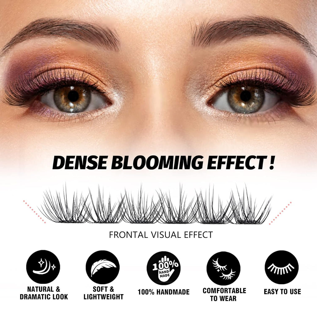 DIY Eyelash Extension Lash Clusters 120 Clusters False Eyelash  Effect Individual Natural Lashes Set at Home Eyelash Extension  Lashes Pack Volume Mixed