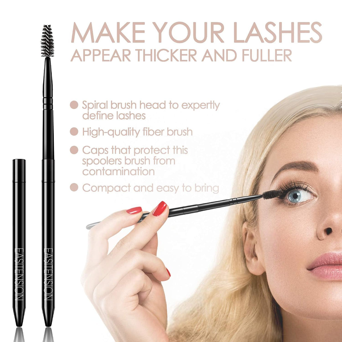 EASITENSION DIY Eyelash Extension, 3D Effect Glue Bonded Band Cluster Lashes Individual Lash Clusters Volume Lashes Set, At Home Eyelash Extension, C curl Lashes Pack 12mm,14mm (KIT)