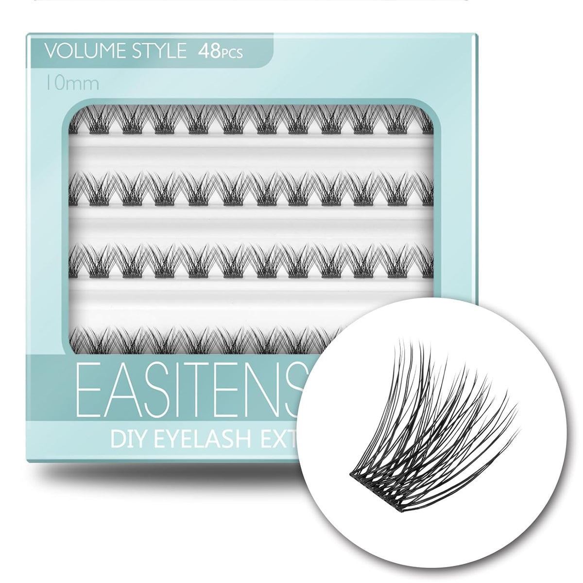 DIY Eyelash Extension, 48 Clusters Volume Lashes Set, Home Eyelash Extension, C curl Lashes Pack