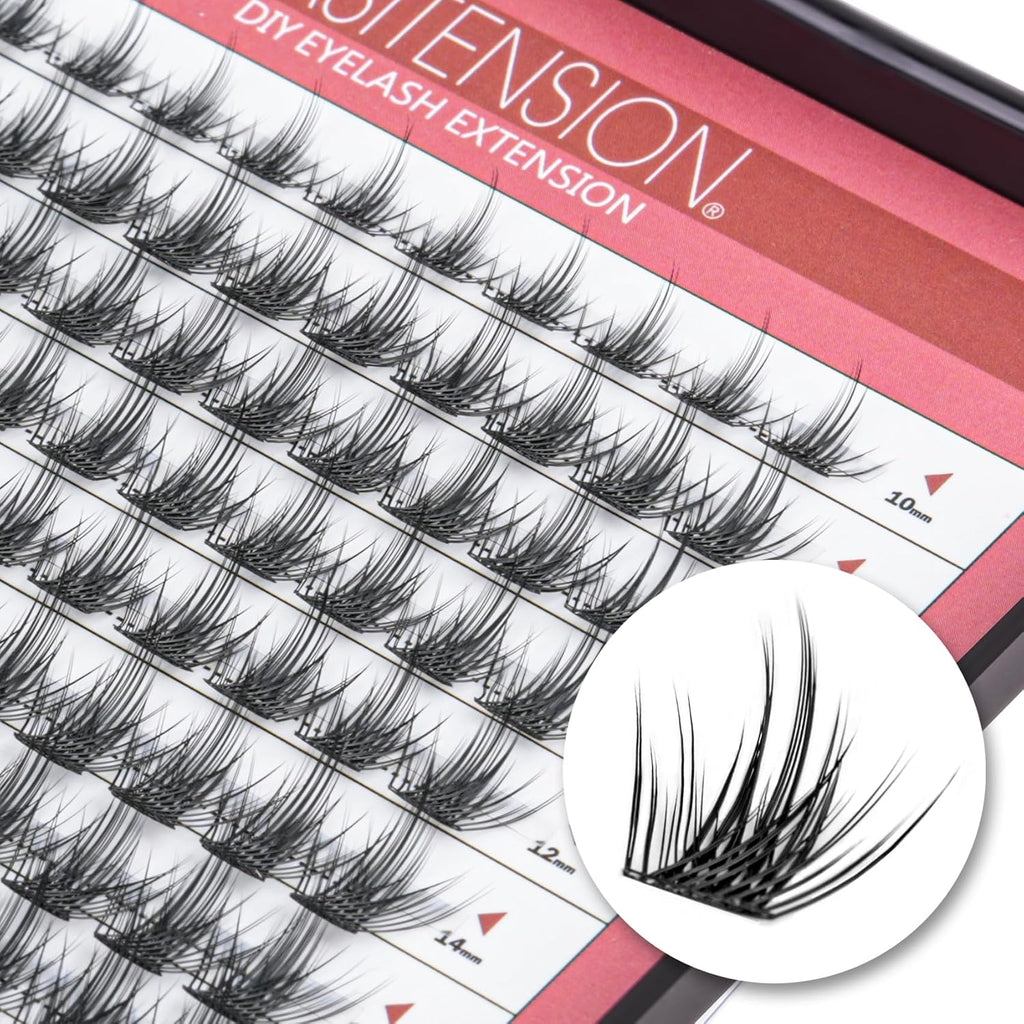 DIY Eyelash Extension Lash Clusters 120 Clusters False Eyelash  Effect Individual Natural Lashes Set at Home Eyelash Extension  Lashes Pack Volume Mixed