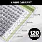 DIY Eyelash Extension Lash Clusters 120 Clusters False Eyelash  Effect Individual Natural Lashes Set at Home Eyelash Extension  Lashes Pack Volume Mixed