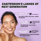 EASITENSION 156 PCS Self Adhesive Eyelashes Clusters Kit Lash Clusters DIY Eyelashes Pre Glued No Glue Needed No Remover No residue